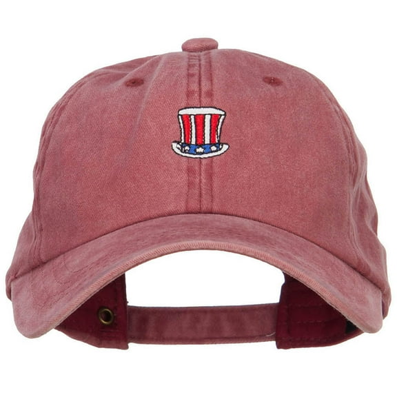 Uncle Sam Embroidered Unstructured Cap - Wine OSFM