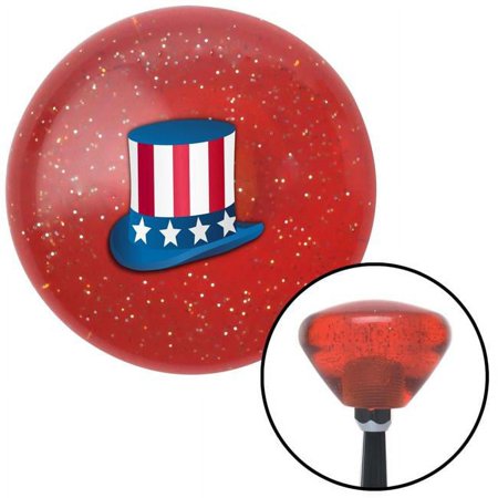 Uncle Sam Hat Orange Retro Metal Flake Shift Knob with M16 x 1.5 Insert Shifter
