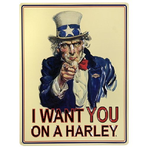 Uncle Sam I Want You Harley-Davidson Sign