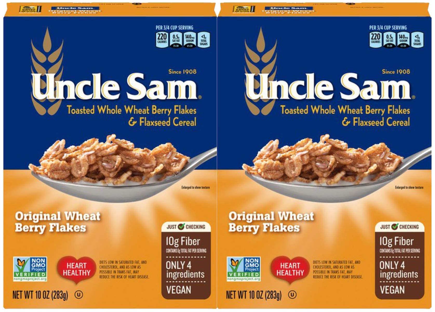Uncle Sam Toasted Whole Wheat Berry Flakes & Flaxseed Original Cereal