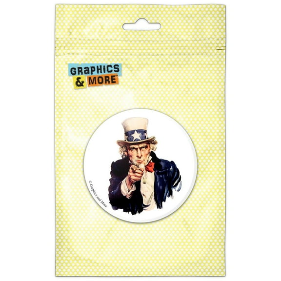 Uncle Sam USA Refrigerator Button Magnet
