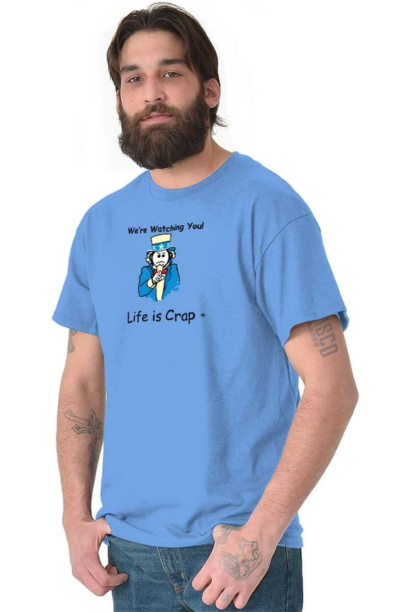 Uncle Sam Were Watching You USA Plus Size Crewneck Graphic Tee Shirt Brisco Brands 2X