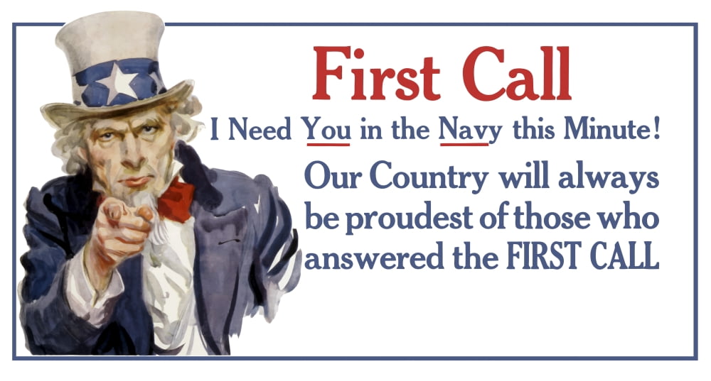 Uncle Sam vintage war poster Canvas Art - John ParrotStocktrek Images (38 x 21)