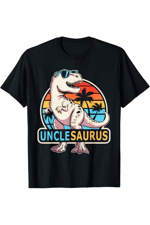 Uncle Saurus Dinosaur Family Matching Funny Father'S Day T-Shirt