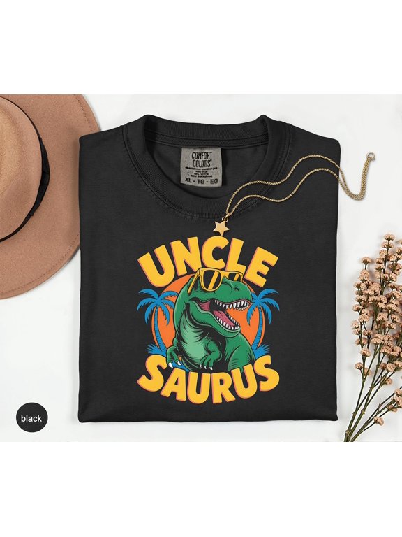 Uncle Saurus Dinosaur Retro T Rex Summer Best Ever Graphic T-Shirt All Size S-3XL