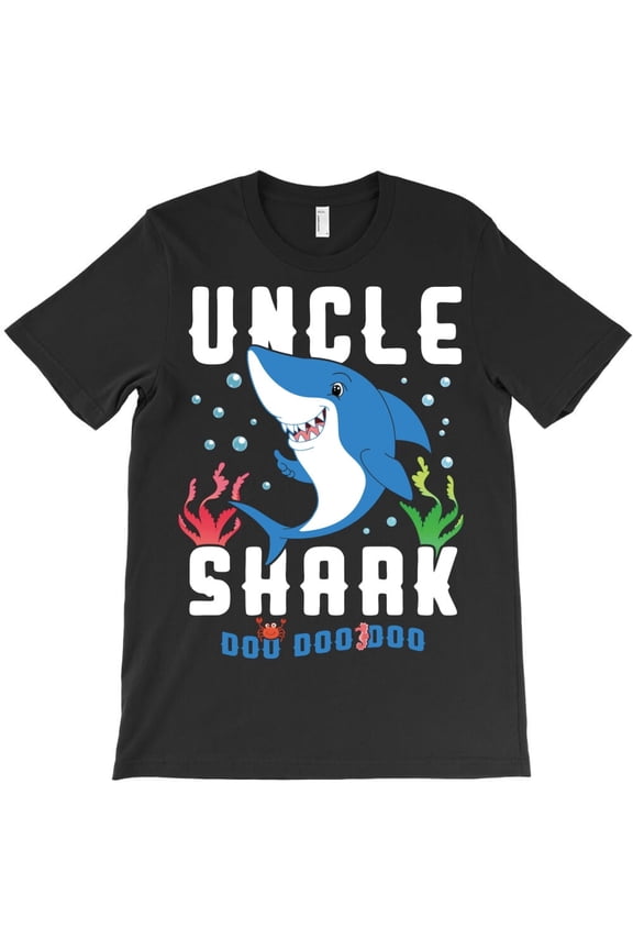 Uncle Shark Funny Family Matching Holiday Graphic H26422 T-Shirt, for Men and Women, Up to Size 5XL