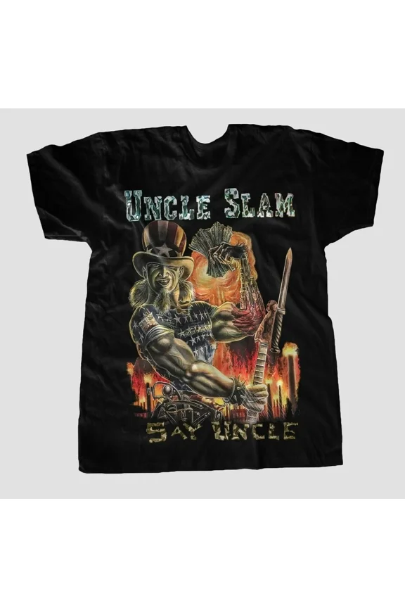 Uncle Slam American Thrash Metal Music Band Fan Graphic Art Unisex T-Shirt ,up to size 5XL
