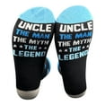thumbnail image 1 of Uncle The Man The Myth The Legend Socks Funny Sarcastic Graphic Novelty Footwear For Men, 1 of 9