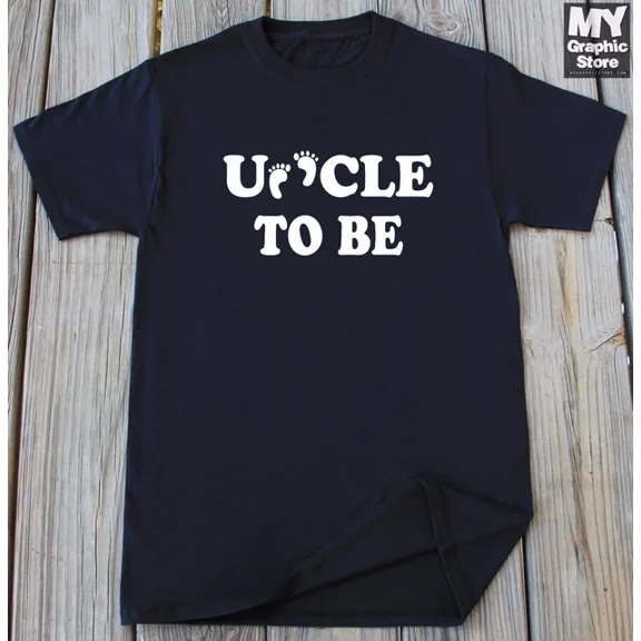 Uncle To Be T-Shirt Baby Announcement Shirt New Uncle Gift Baby Foot Print Shirt Unisex S-5XL Hot Trending Shirt, Vintage Birthday Gift