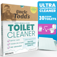thumbnail image 1 of Uncle Todd's Lemon Scented Toilet Cleaner - 100% Dissolvable Sheets, Drop, Brush, and Flush - 30 Sheets, Plastic-Free Packaging, 1 of 6