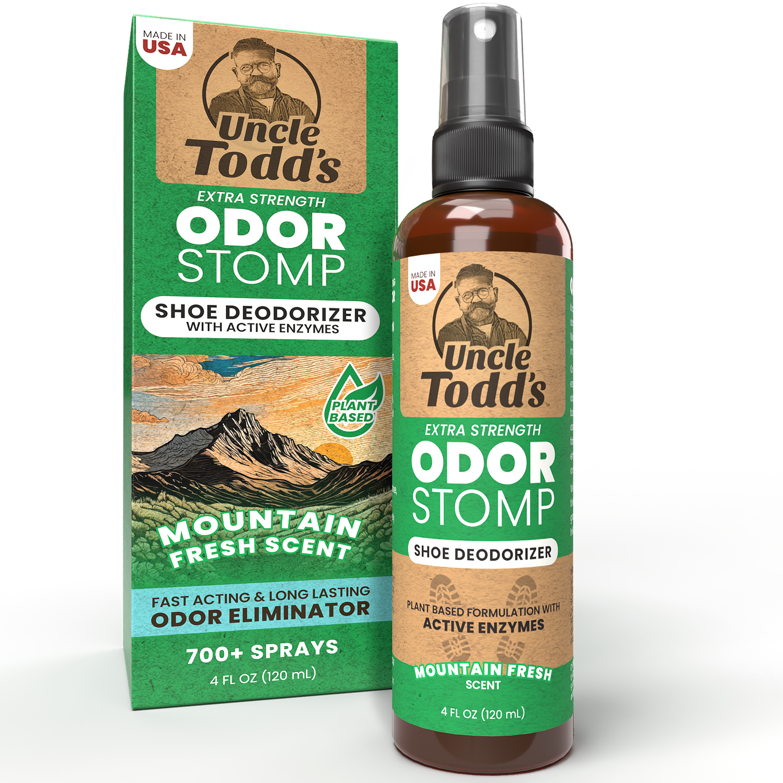 2-Pack Tea Tree Oil Foot Spray - Natural Odor Eliminator & Athlete Shoe Deodorizer Freshener