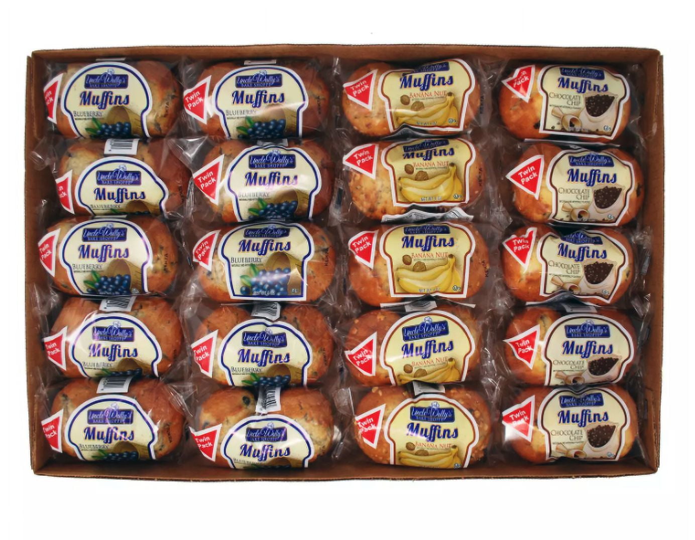 Give & Go Prepared Foods Corp Uncle Wally's Uncle Wally's Muffins Variety Pack (4oz / 20pk) - Walmart.com