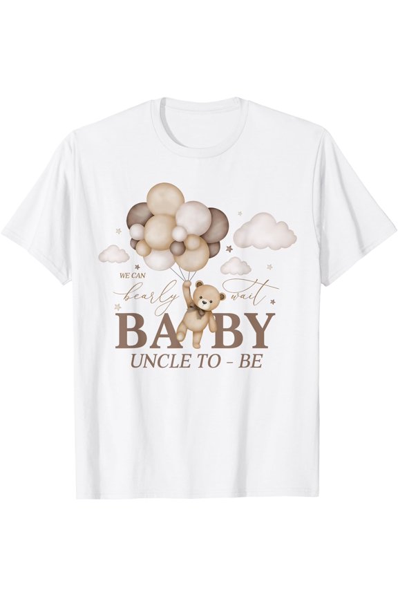 Uncle We Can Bearly Wait Baby Shower Bear Family Matching T-Shirt