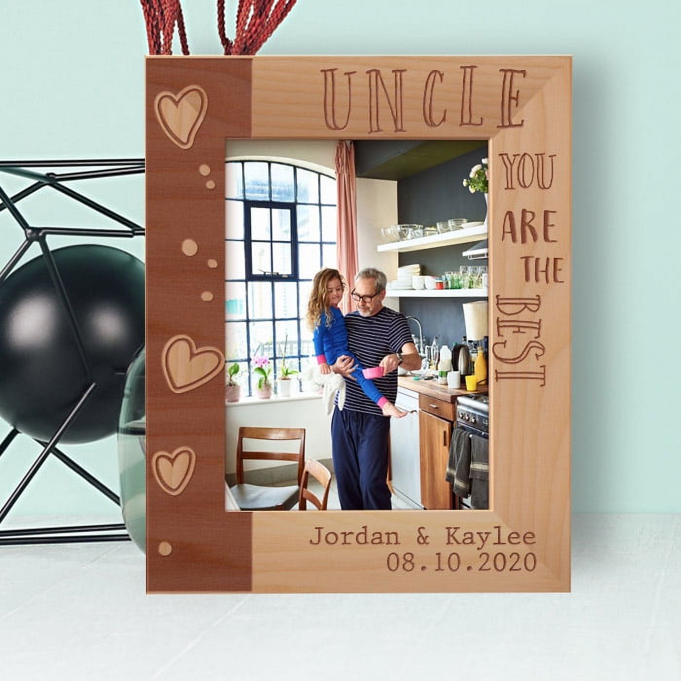 Uncle You Are The Best Personalized Wooden Frame 5" x 7" Brown