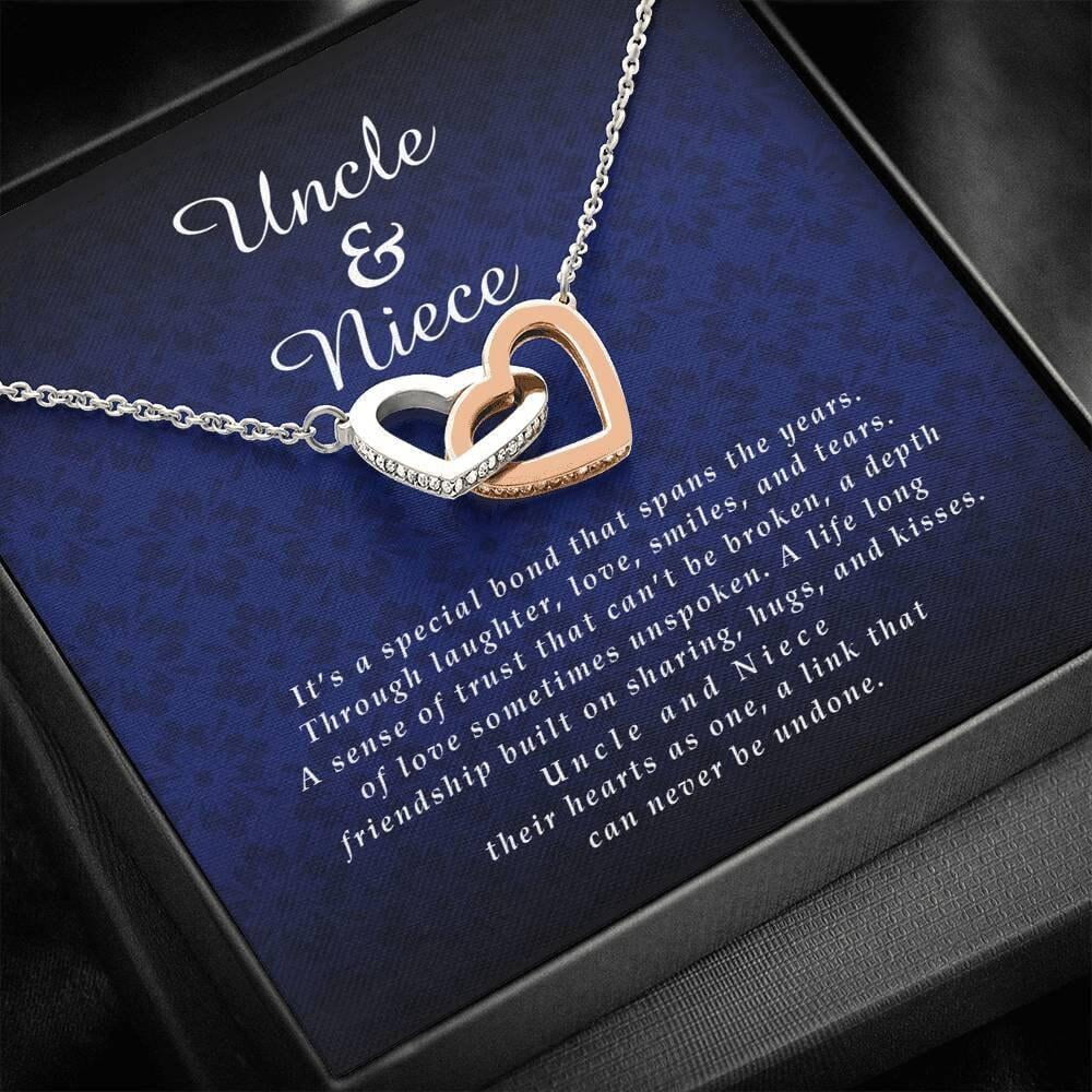 Uncle Presents Uncle and Niece Gift - Interlocking Heart Necklace | Gift for Niece ...