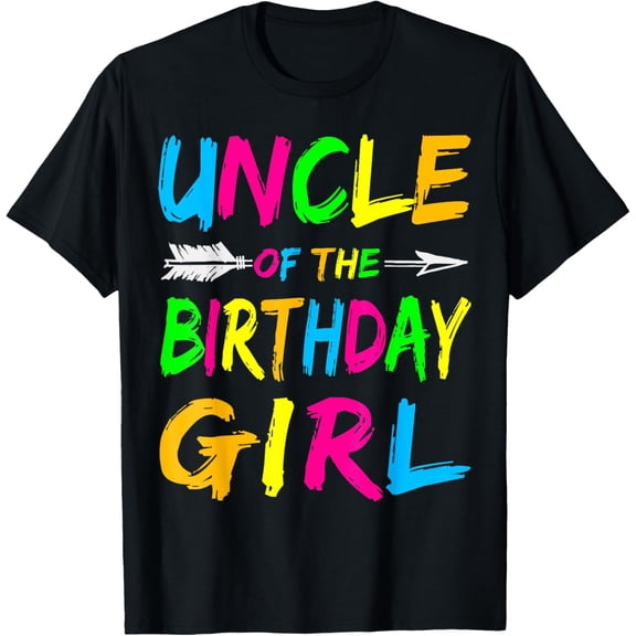 Uncle of the Birthday Girl Retro 80's Party Shirt T-Shirt