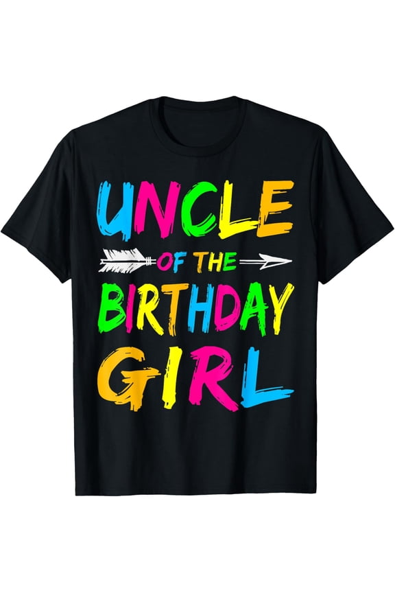 Uncle of the Birthday Girl Retro 80's Party Shirt T-Shirt