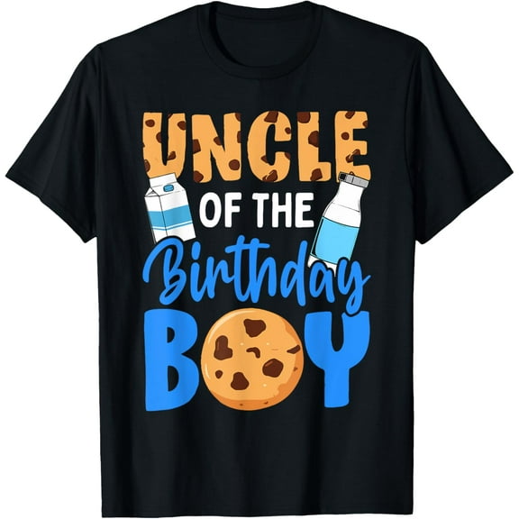 Uncle of the birthday boy Milk and Cookies 1st birthday T-Shirt