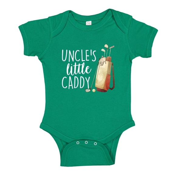 Uncle's Little Caddy Baby Bodysuit One Piece NB Kelly Green