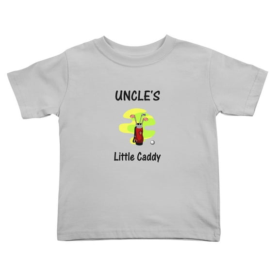 Uncle's Little Caddy Funny Toddler T Shirts for Boys Girls (Gray, 3T)