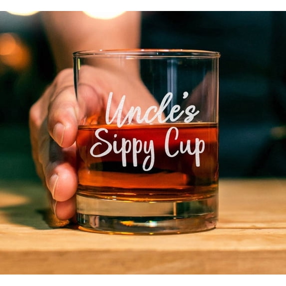 Engraved Uncle's Whiskey Rocks Glass - Custom Gift for Uncle