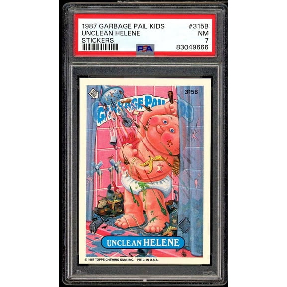 Unclean Helene Stickers Card 1987 Garbage Pail Kids #315b PSA 7