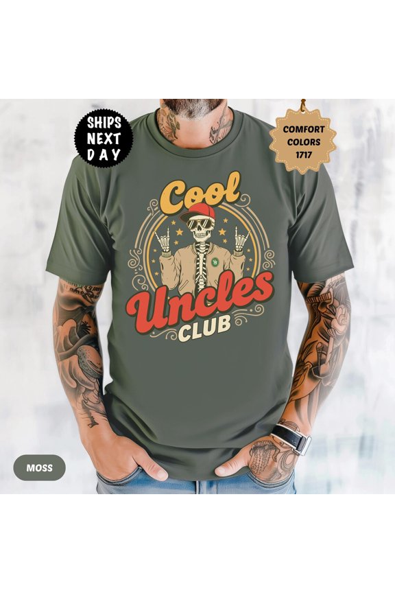 Uncles Club Skeleton Uncle For New Uncle T-Shirt All Size S-3XL