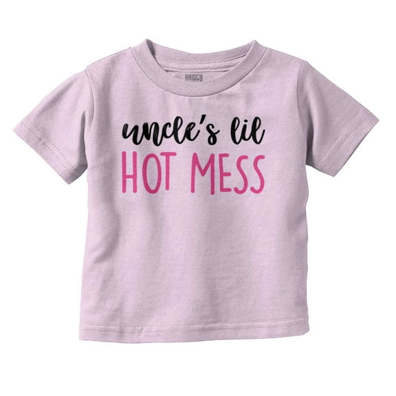 Uncles Lil Mess Niece Nephew Cute Toddler Boy Girl T Shirt Infant Toddler Brisco Brands 4T
