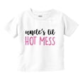 thumbnail image 1 of Uncles Lil Mess Niece Nephew Cute Toddler Boy Girl T Shirt Infant Toddler Brisco Brands 5T, 1 of 6