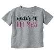 thumbnail image 1 of Uncles Lil Mess Niece Nephew Cute Toddler Boy Girl T Shirt Infant Toddler Brisco Brands 6M, 1 of 6