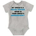 thumbnail image 1 of Uncles Police Officer Superpower Romper Boys or Girls Infant Baby Brisco Brands 12M, 1 of 6