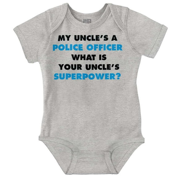 Uncles Police Officer Superpower Romper Boys or Girls Infant Baby Brisco Brands 24M