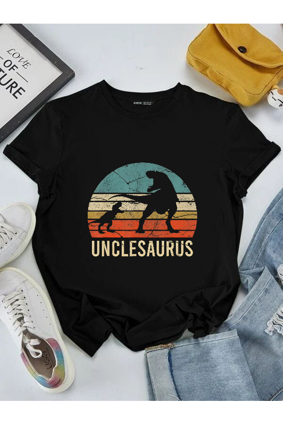 Unclesaurus Holiday Uncle Dinosaur Funny Daddy Dad Graphic Gift Unisex T-Shirt V15765 ,up to size 5XL