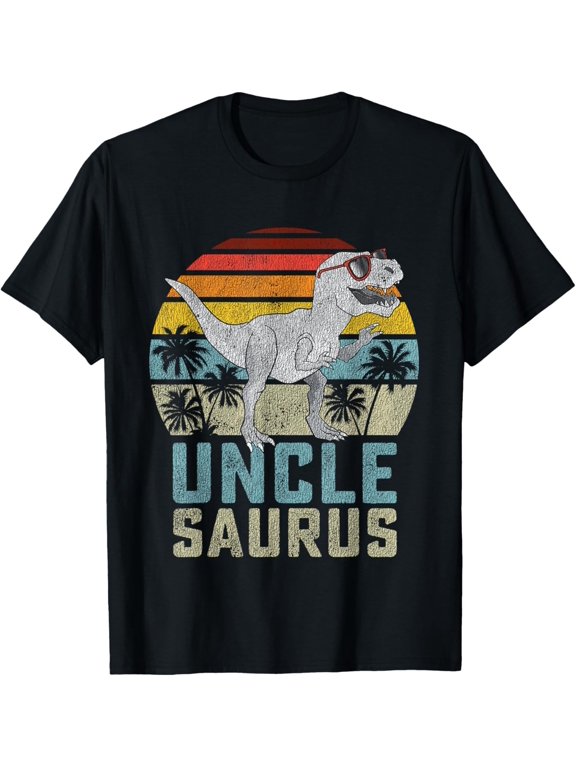 Unclesaurus Rex Dinosaur Uncle Saurus Family Graphic Design For Everyday Style T-Shirt, Size S-5XL