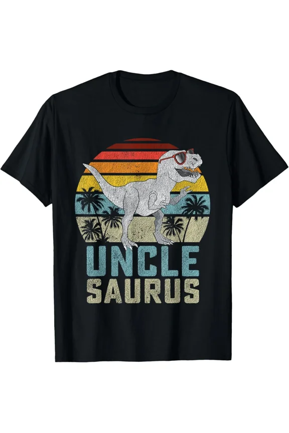 Unclesaurus T Rex Funny Dinosaur Uncle Family Humor Unisex T-Shirt, up to size 5XL