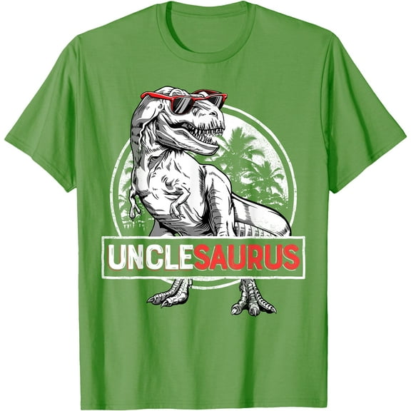 Unclesaurus T rex Dinosaur Men Uncle Saurus Family Matching Unisex T-Shirt for Men Women,Lime Color,Size L