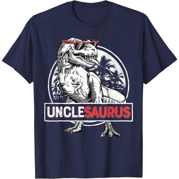 Unclesaurus T rex Dinosaur Men Uncle Saurus Family Matching Unisex T-Shirt for Men Women,Navy Color,Size L