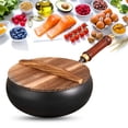 thumbnail image 1 of Uncoated Thick Iron Pot, Japanese Uncoating Cast Iron Pot,  Non-Stick Cast Irons Wok with Lid, High Purity Irons Frying Pan for Cooking, 1 of 9