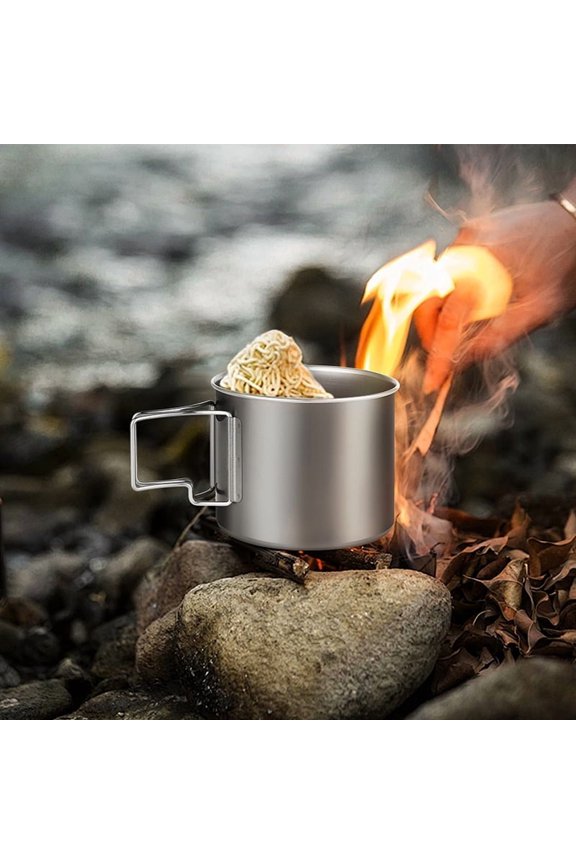 Uncoated Titanium Cup Pure Titanium Outdoor 800ml 29oz Cup For Camping