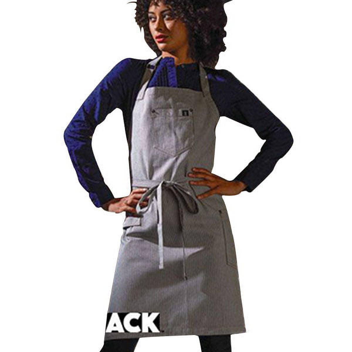 Unisex Ribbon Denim Commercial Cooking Bib Apron
