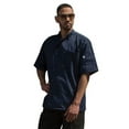 thumbnail image 1 of Uncommon Threads 0415P-1603 Unisex Nighthawk Chef Coat, Navy - Medium, 1 of 1