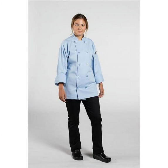 Uncommon Threads 0488-7708 Unisex Orleans Chef Coat, Sky Blue - Size 4XL