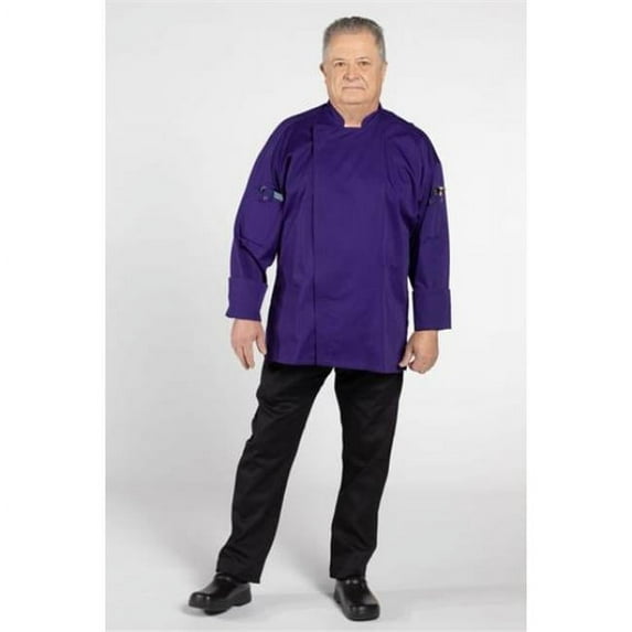 Uncommon Threads 0704-8307 Unisex Endeavor Pro Vent Chef Coat with Mesh, Grape - Size 3XL