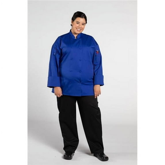 Uncommon Threads 0706-8204 Unisex Pulse Chef Coat, Deep Royal - Large