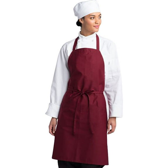 Uncommon Threads 3000-0300 30W x 34L Bib Apron in Burgundy