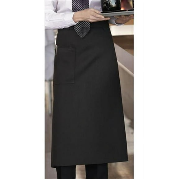 Uncommon Threads 3052-0100 Bistro Apron One Pocket in Black