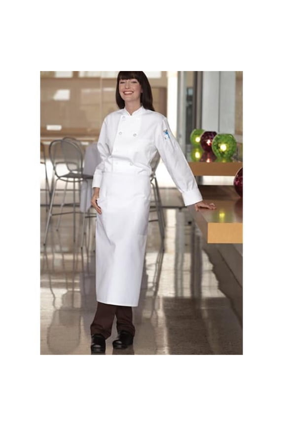 3053-2500 2 Pocket Bistro Apron in White