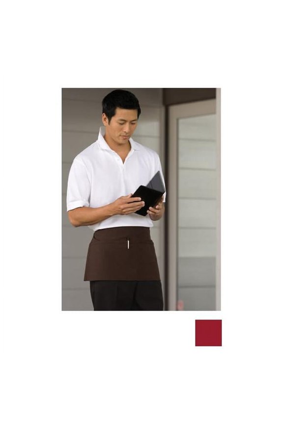 3065-1900 Waist Apron 2 Section Pocket in Red