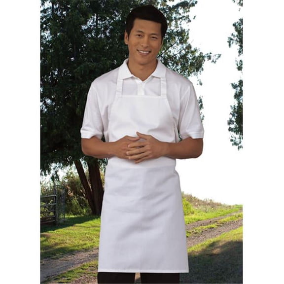 Uncommon Threads  Bib Apron 29W x 33L in White