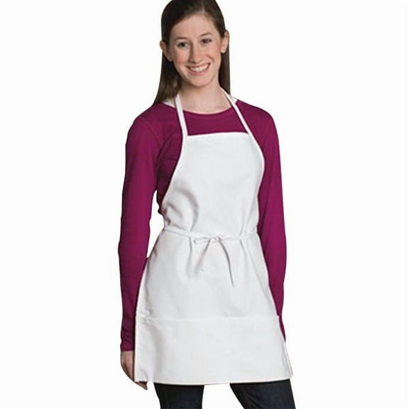 Uncommon Threads Unisex Child Apron 2 Sec. Pocket, White, One Size